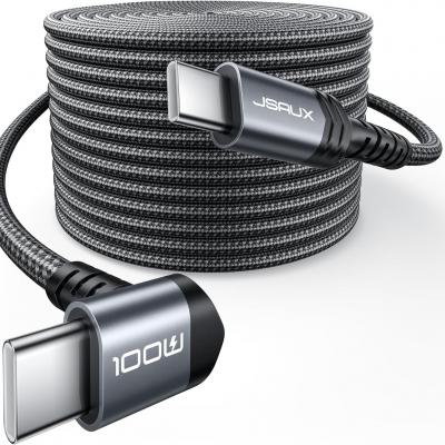 100W USB C to USB C Right Angle Cable