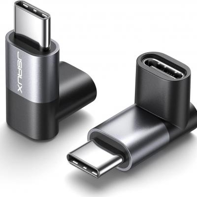 90 Degree USB C Male to USB C Female
