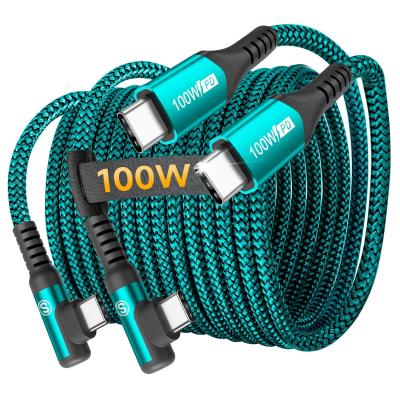 Right Angle PD 100W USB C to USB C Cable