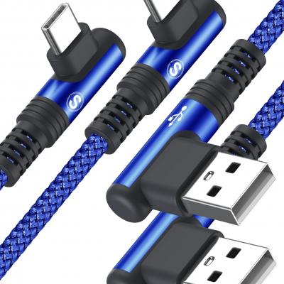 90 Degree USB to Type C Fast Charging Cable