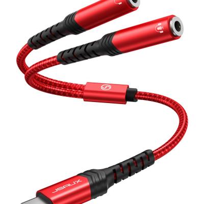USB C to Dual 3.5mm Female Adapter